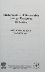Fundamentals of renewable energy processes