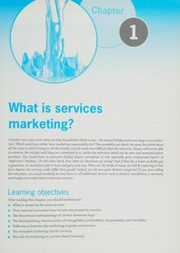 Principles of services marketing