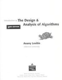 Introduction to the design and analysis of algorithms