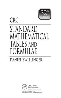 CRC standard mathematical tables and formulae.