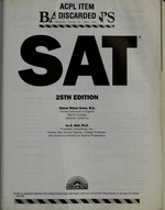 SAT-most up to date review and practice tests currently available. Barron's the leader in test preparation.