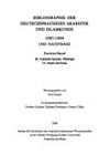 Bibliographie der Deutschsprachigen arabistik und Islamkunde 1987-1994 und nachtrage zweiter band: III. Arabische sprache. philologie IV. posie and prosa